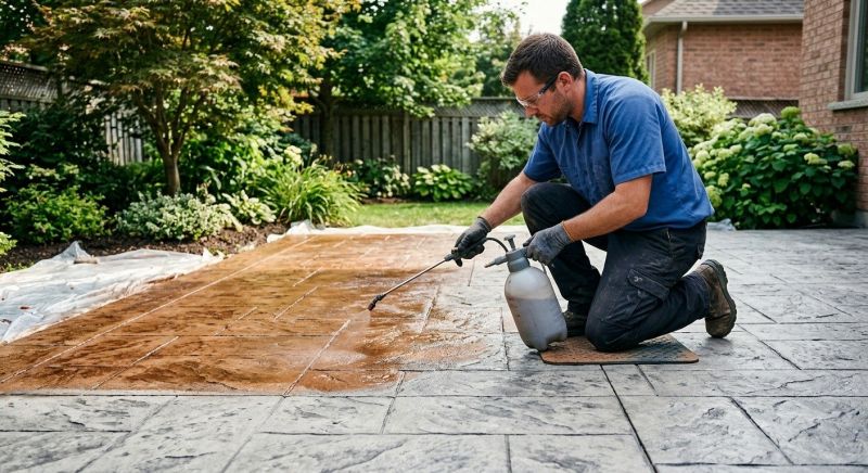 Cement Staining in Dallas, TX