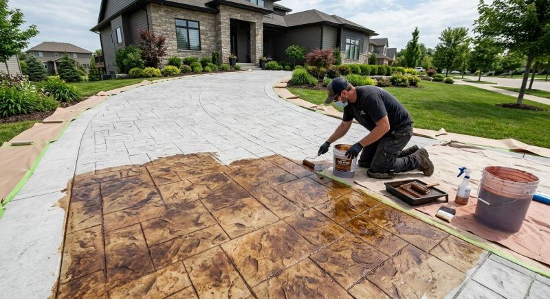 Concrete Driveway Refinishing in Corpus Christi, TX