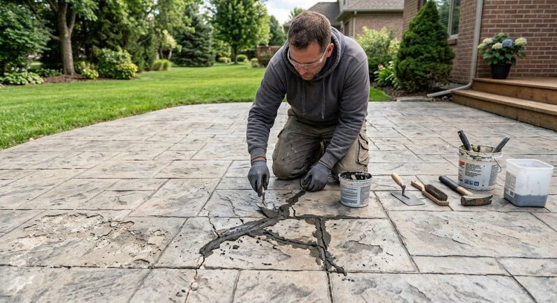 Decorative Concrete Repair in Williamsburg, VA