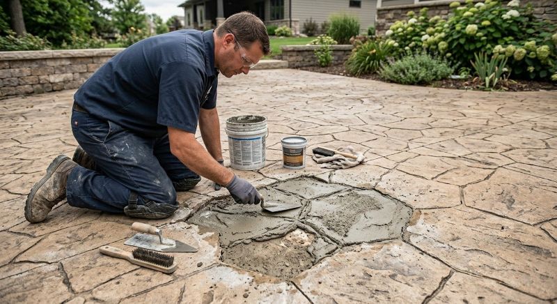 Decorative Concrete Repair in Brighton, MI
