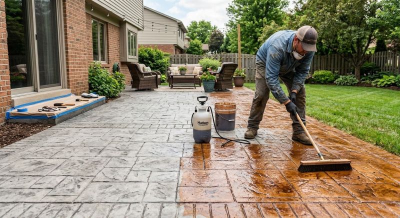 Interior Concrete Staining in Fort Worth, TX